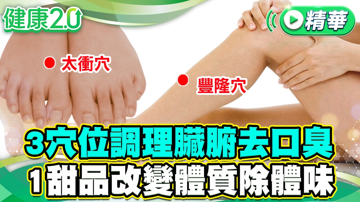 口臭、口乾、口苦火氣大？3穴位、1甜品還你清新口氣