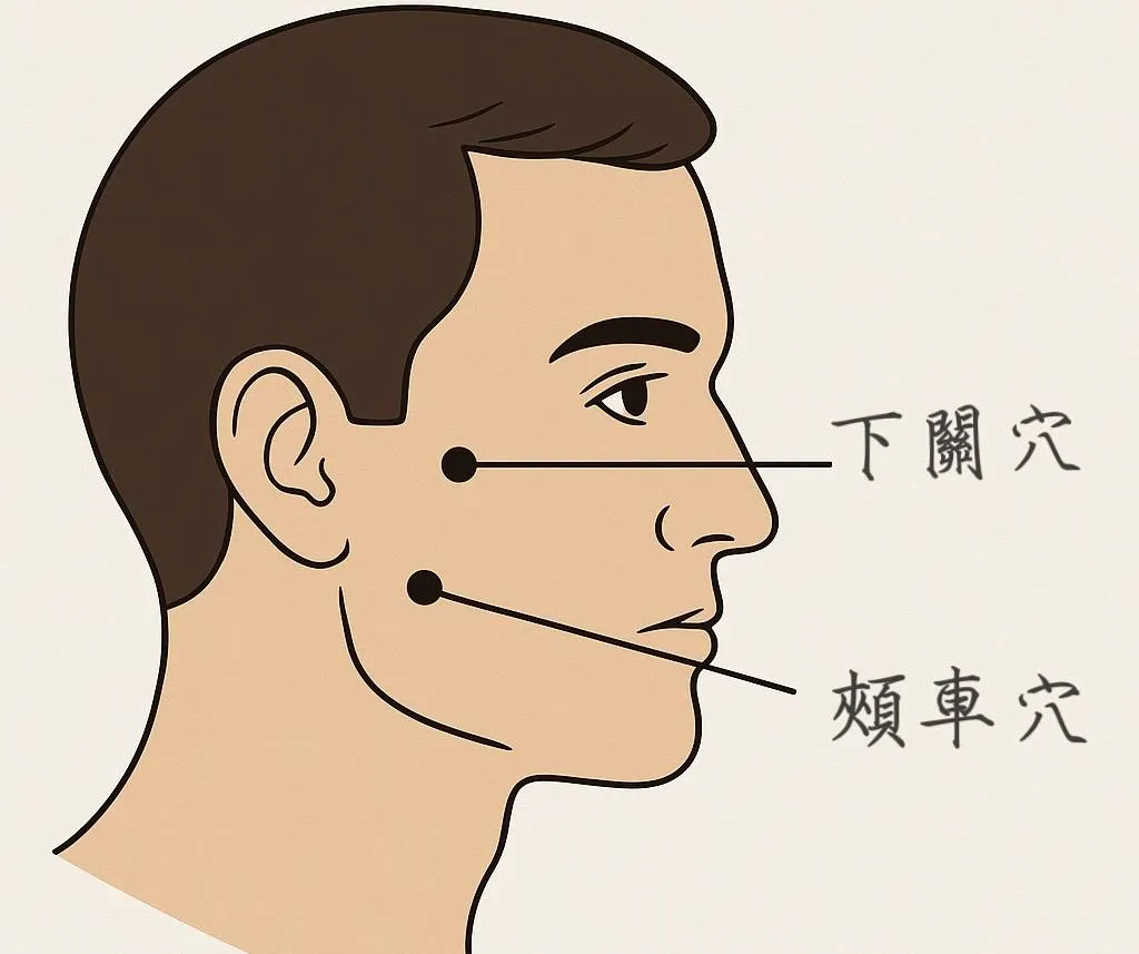 下關穴、頰車穴