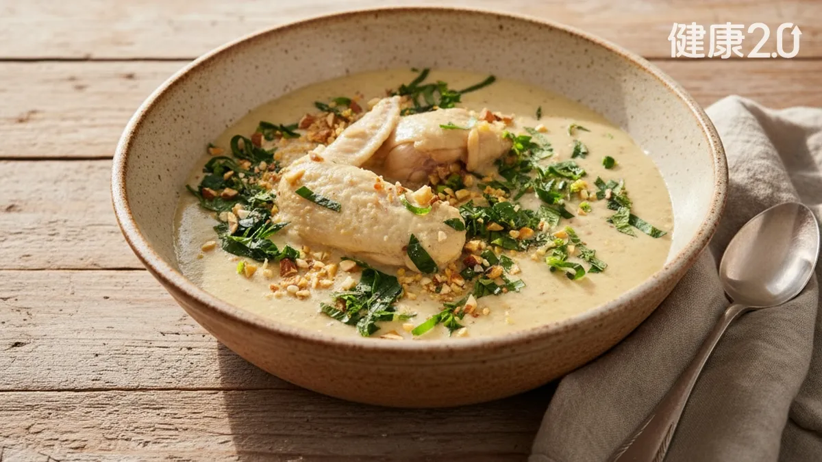 燕麥堅果雞肉濃湯／不用加麵粉！燕麥煮濃湯超好喝 加1物湯頭更有層次